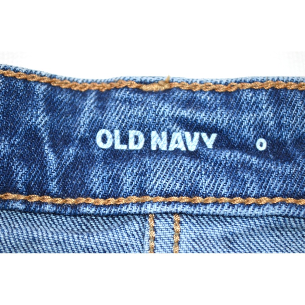 Old Navy Skirt Women's Size 0 Blue Denim A-Line Midi Button Front Waist 28" - Picture 9 of 11